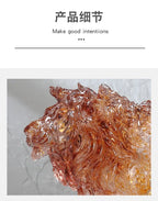 Animal Sculpture - Golden Leopard Ornament, alternate view - House Of Avana