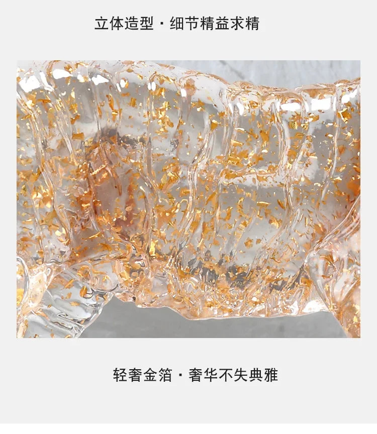 Animal Sculpture - Golden Leopard Ornament, alternate view - House Of Avana