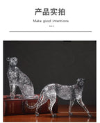 Animal Sculpture - Golden Leopard Ornament, alternate view - House Of Avana