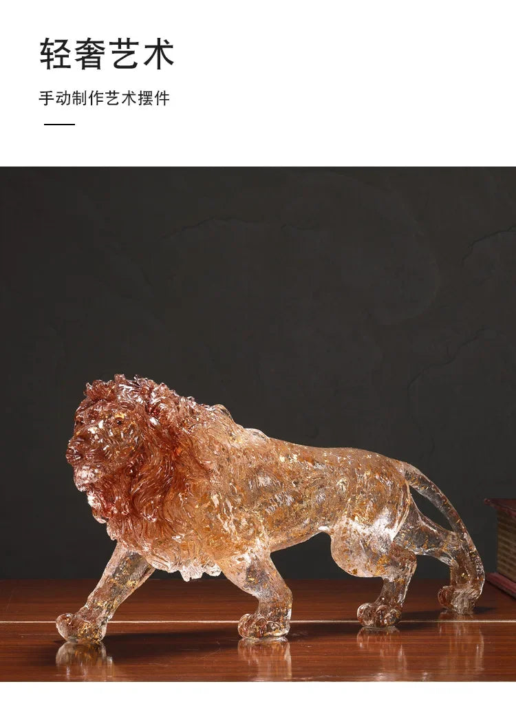 Animal Sculpture - Golden Leopard Ornament, product packaging - House Of Avana
