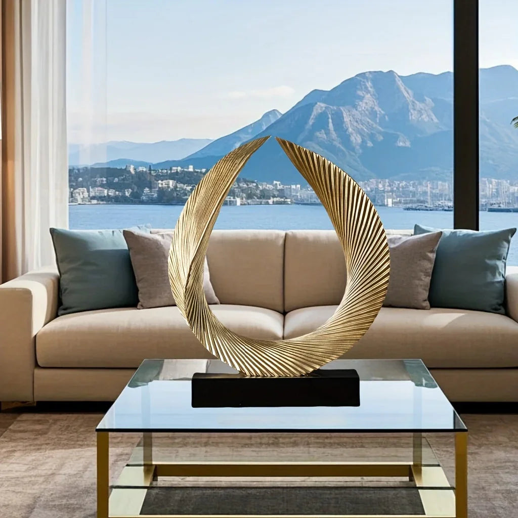 Elegant 'wings of Dreams' Resin Sculpture - Luxury Golden Wing Design for Home & Office Decor | Perfect... - House Of Avana
