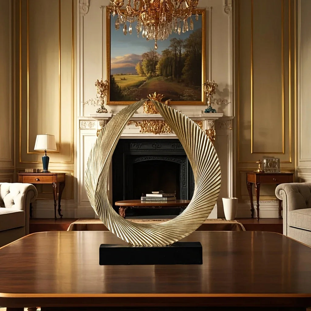 Elegant 'wings of Dreams' Resin Sculpture - Luxury Golden Wing Design for Home & Office Decor | Perfect... - House Of Avana