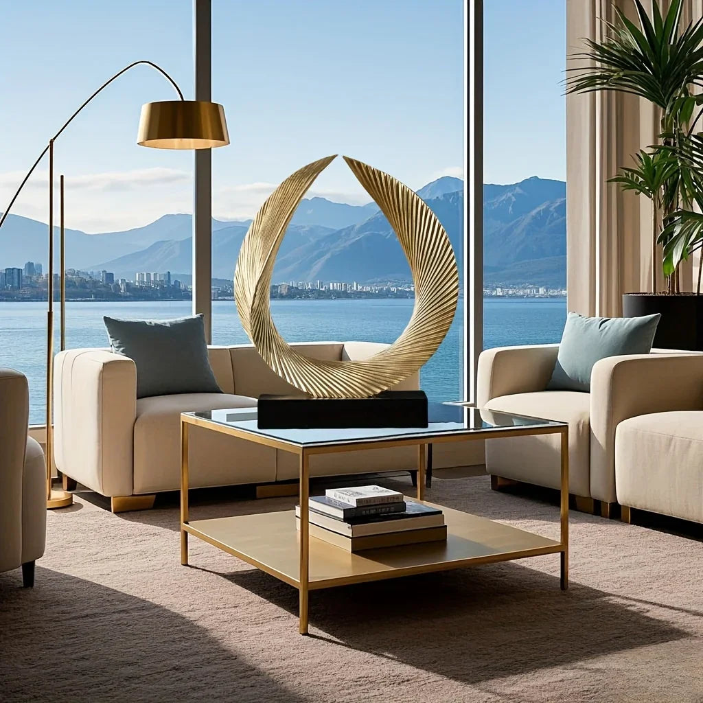 Elegant 'wings of Dreams' Resin Sculpture - Luxury Golden Wing Design for Home & Office Decor | Perfect... - House Of Avana