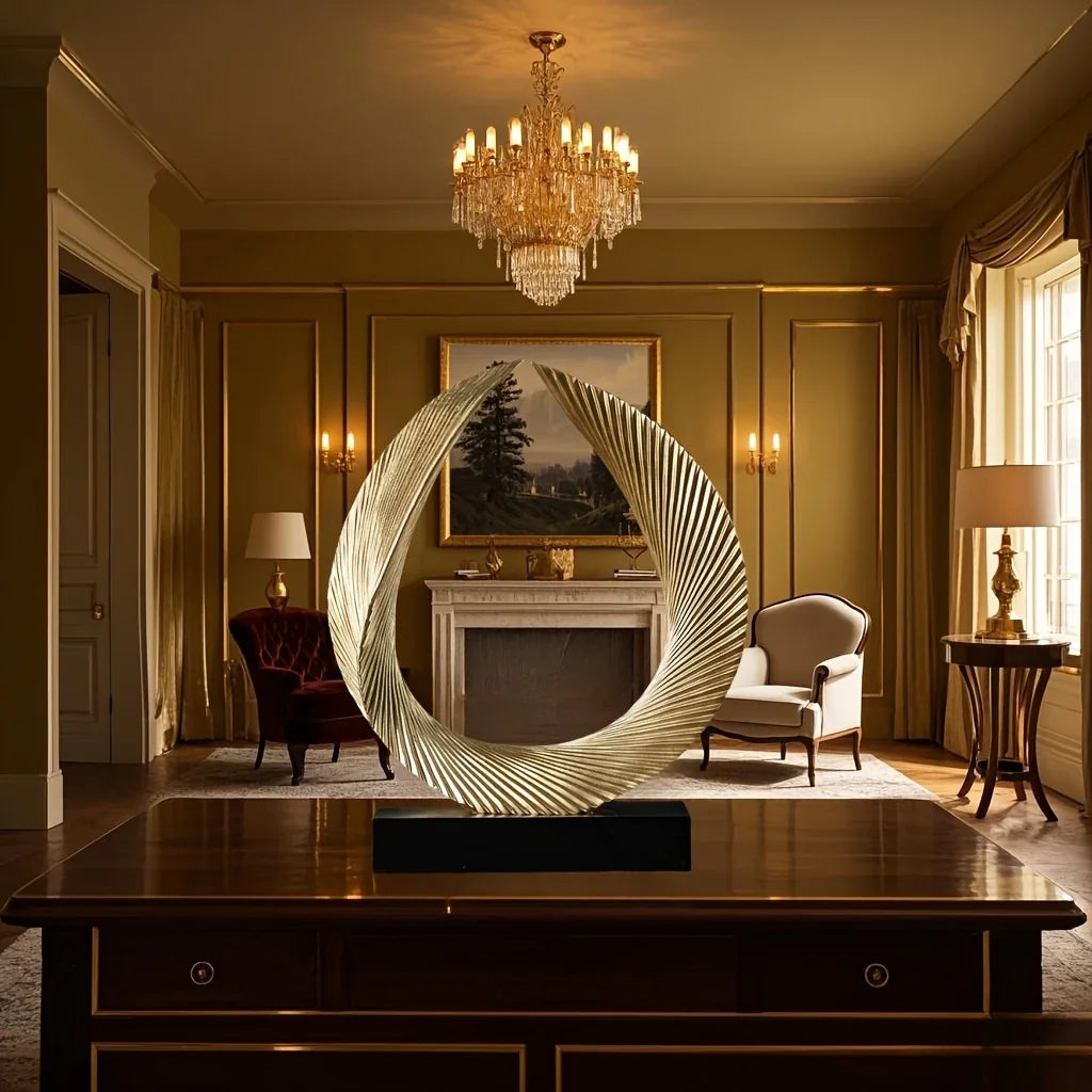 Elegant 'wings of Dreams' Resin Sculpture - Luxury Golden Wing Design for Home & Office Decor | Perfect... - House Of Avana