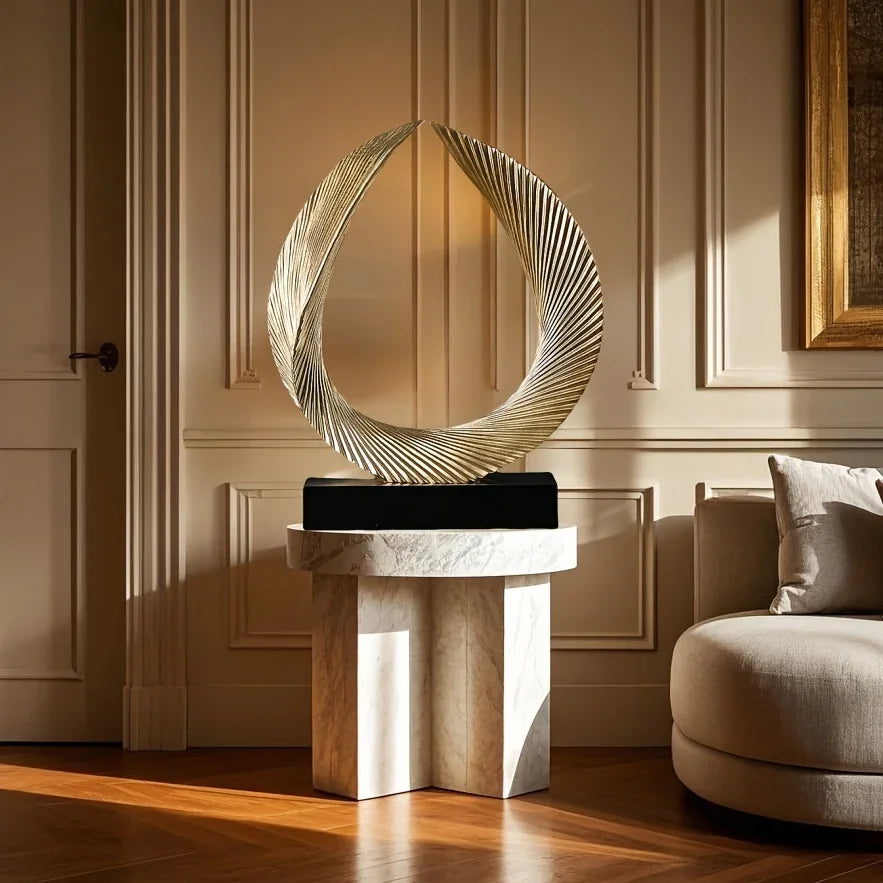 Elegant 'wings of Dreams' Resin Sculpture - Luxury Golden Wing Design for Home & Office Decor | Perfect... - House Of Avana