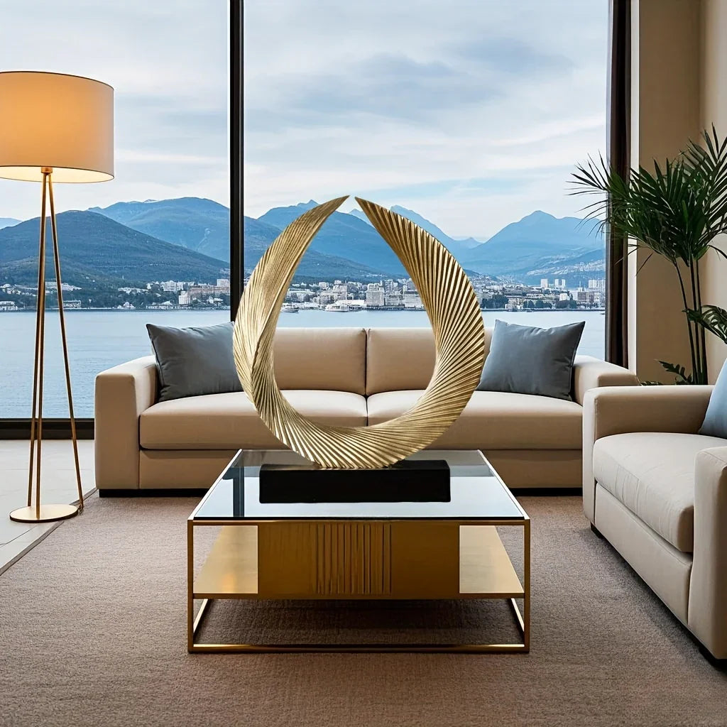 Elegant 'wings of Dreams' Resin Sculpture - Luxury Golden Wing Design for Home & Office Decor | Perfect... - House Of Avana