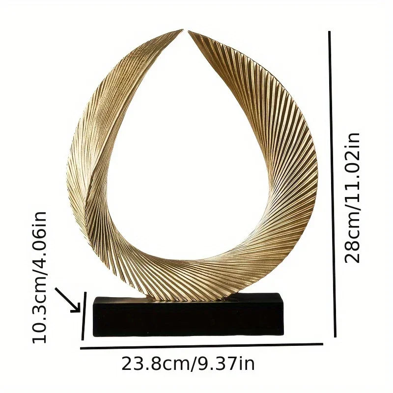 Elegant 'wings of Dreams' Resin Sculpture - Luxury Golden Wing Design for Home & Office Decor | Perfect... - House Of Avana