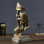 Nordic Sculpture - Golden Silent Design, front view - House Of Avana