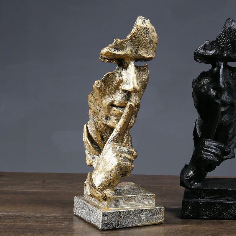 Nordic Sculpture - Golden Silent Design, side view - House Of Avana