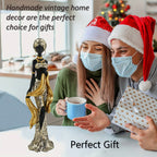 Golden African Woman Statue - House Of Avana