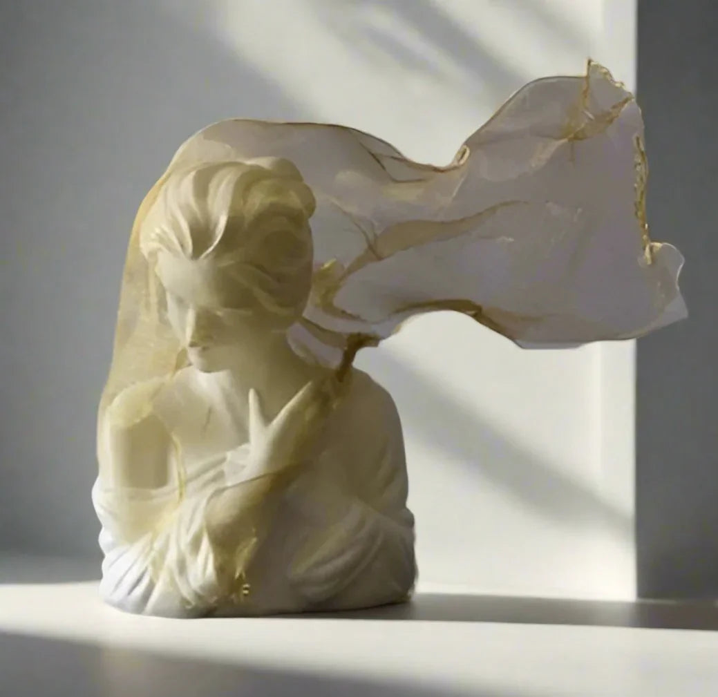 Golden Veil Girl Sculptures for Home Decor - House Of Avana