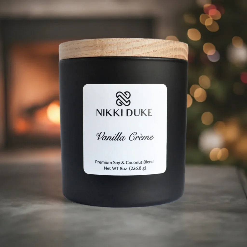 Nikki Duke Vanilla Creme 8 oz Premium Soy + Coconut Candle Nikki Duke