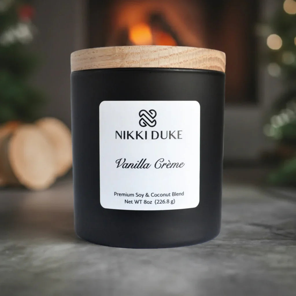 Nikki Duke Vanilla Creme 8 oz Premium Soy + Coconut Candle Nikki Duke