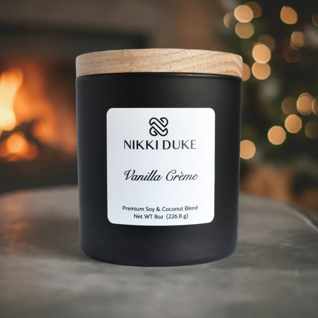 Nikki Duke Vanilla Creme 8 oz Premium Soy + Coconut Candle Nikki Duke