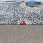 Canvello Handmade Gray Blue Velvet Throw Pillow - 18x18, top view - House Of Avana