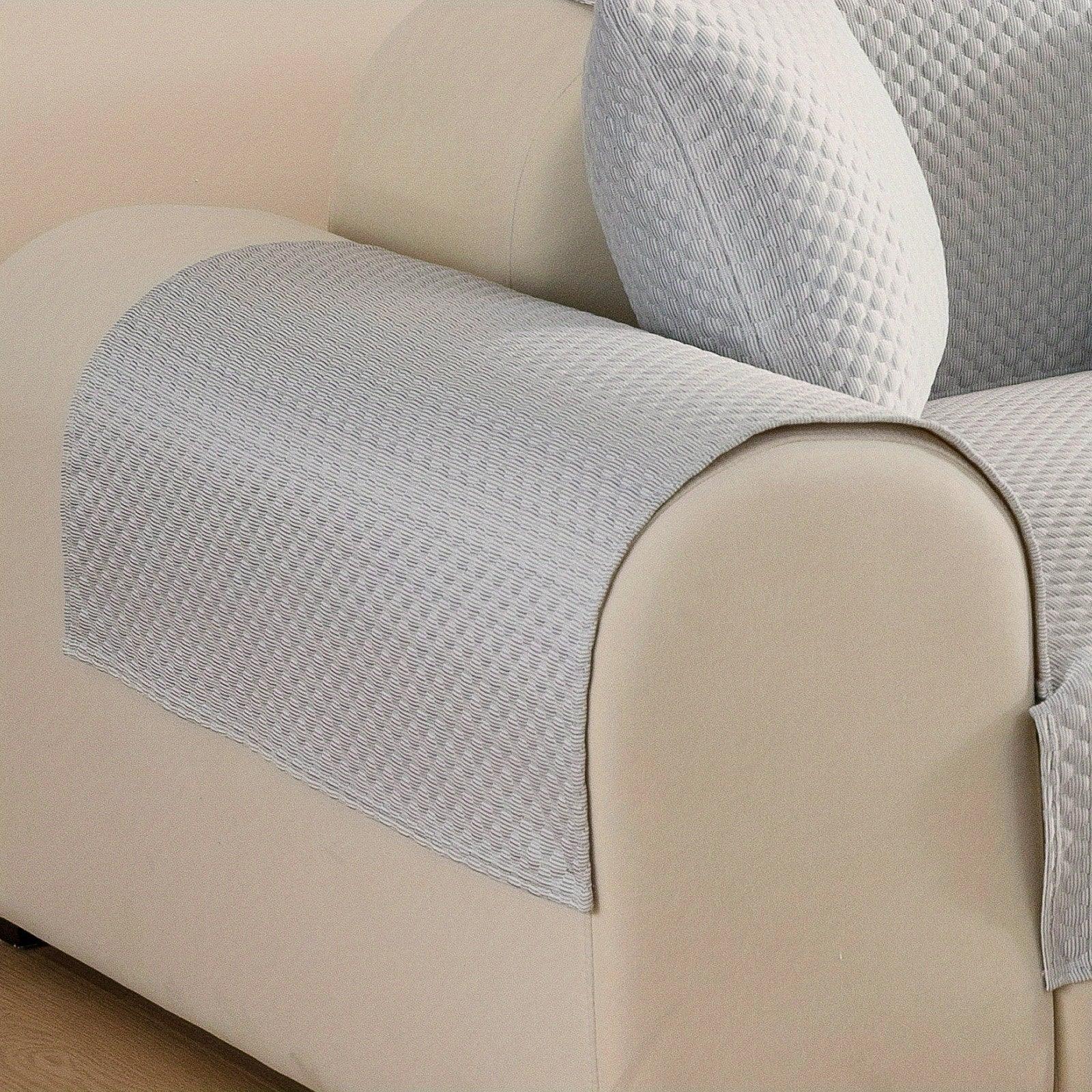 Breathable Ice Silk Light Gray Couch Cover - Cooling & Anti-scratch - House Of Avana