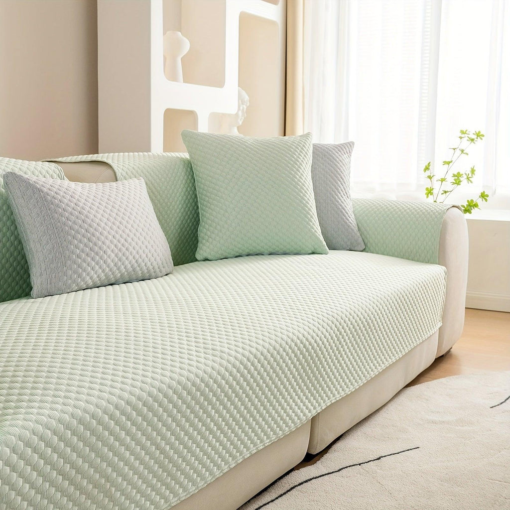 Breathable Ice Silk Light Gray Couch Cover - Cooling & Anti-scratch - House Of Avana