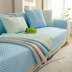 Breathable Ice Silk Light Gray Couch Cover - Cooling & Anti-scratch - House Of Avana