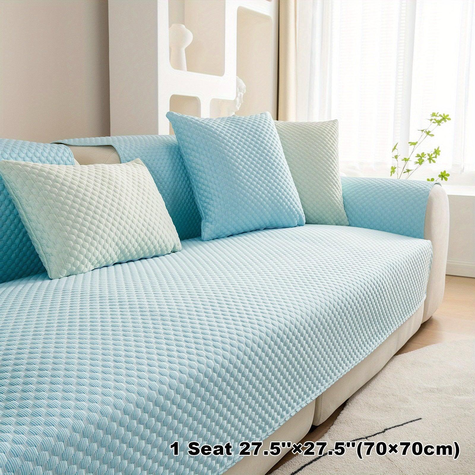 Breathable Ice Silk Light Gray Couch Cover - Cooling & Anti-scratch - House Of Avana
