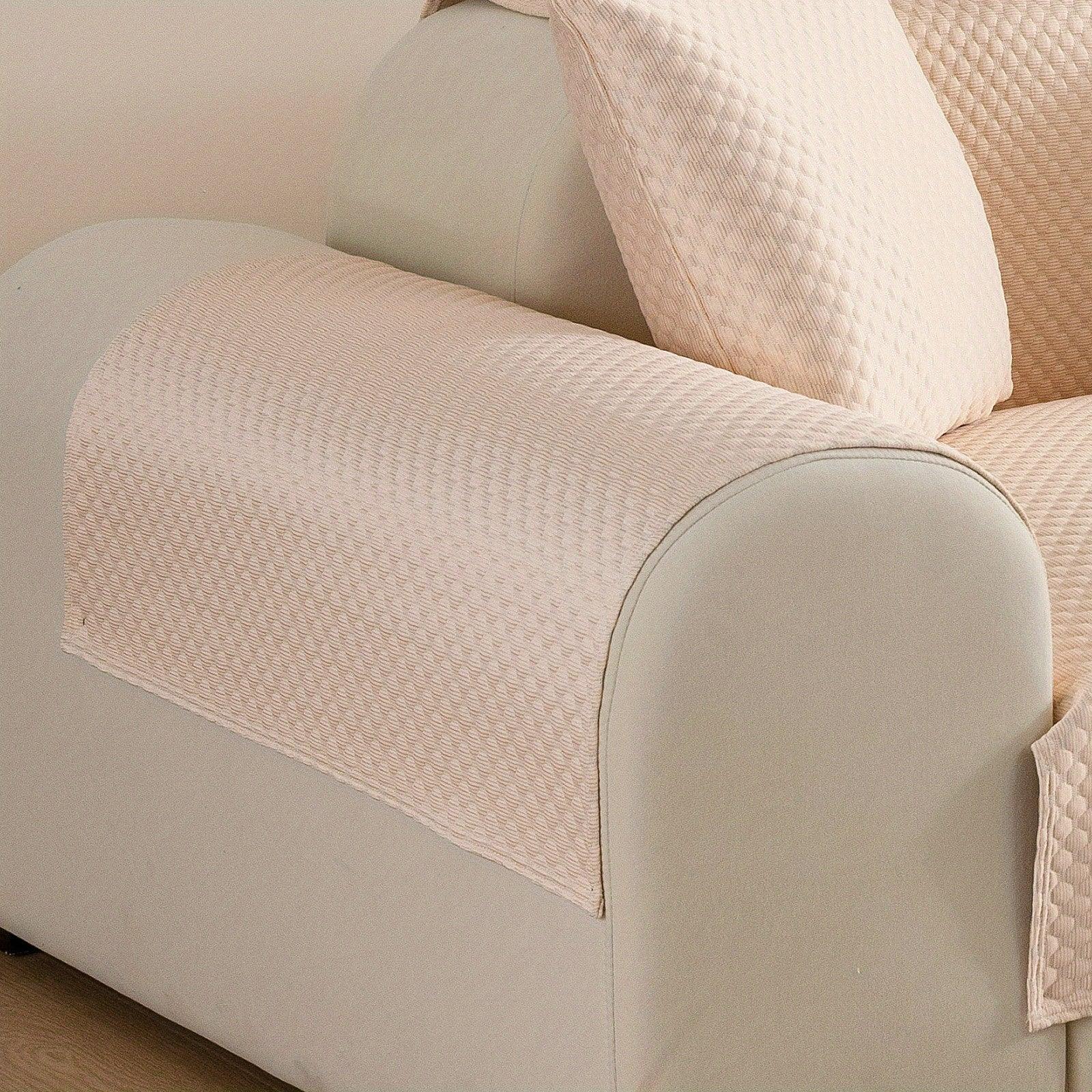 Breathable Ice Silk Light Gray Couch Cover - Cooling & Anti-scratch - House Of Avana