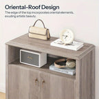 Gray, Console Table with Storage And Adjustable Shelves, Farmhouse Console Table with Storage, Sofa Table Behind The Sofa, Suitable for Entryway, Foyer, Hallway House Of Avana