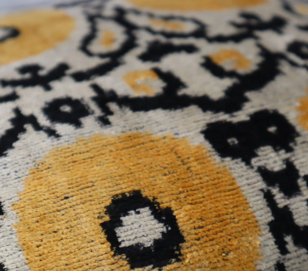 Canvello Handmade Gray Ivory Yellow Velvet Throw Pillows - 20x20, lifestyle image - House Of Avana