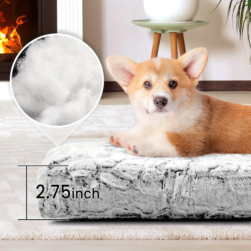 Blunique Dog Bed for Medium and Large Dogs, Gray Pet Beds Rectangle, High Quality Washable, Calming... - House Of Avana