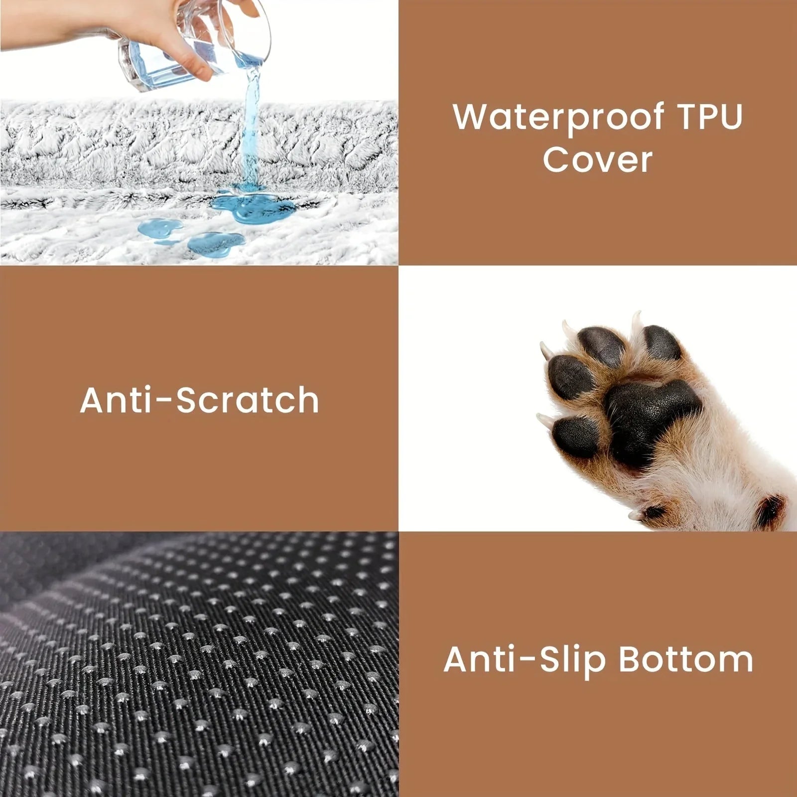 Blunique Dog Bed for Medium and Large Dogs, Gray Pet Beds Rectangle, High Quality Washable, Calming... - House Of Avana