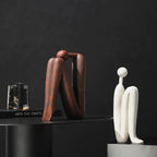 S, Back Against Back Match Man Modern Simple Abstract Human Figure Sculpture, Light Luxury Soft... - House Of Avana