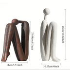 S, Back Against Back Match Man Modern Simple Abstract Human Figure Sculpture, Light Luxury Soft... - House Of Avana