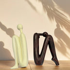 S, Back Against Back Match Man Modern Simple Abstract Human Figure Sculpture, Light Luxury Soft... - House Of Avana