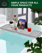 Bathtub Caddy Tray, Gray, lifestyle image - House Of Avana