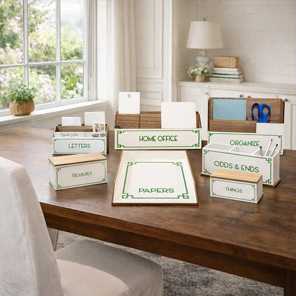 Green & White Desktop Organizer, Choose Your Style Decor Steals