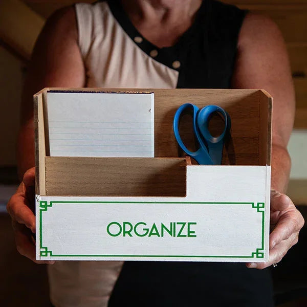 Green & White Desktop Organizer, Choose Your Style Decor Steals