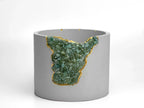 Green Apatite Inch Planter Ceramic Plant Container, back view - House Of Avana
