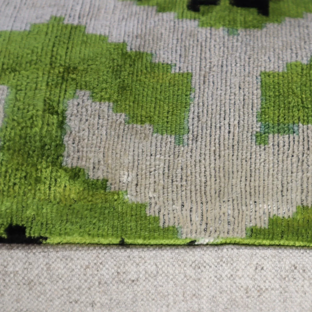 Canvello Luxury Decorative Green Black Throw Pillow | X in (40 X Cm), angled view - House Of Avana