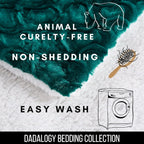 Dada Bedding Mermaid Scales Emerald Green Blue W/ Sherpa Backside Faux Fur Throw Blanket (bl-171805),... - House Of Avana