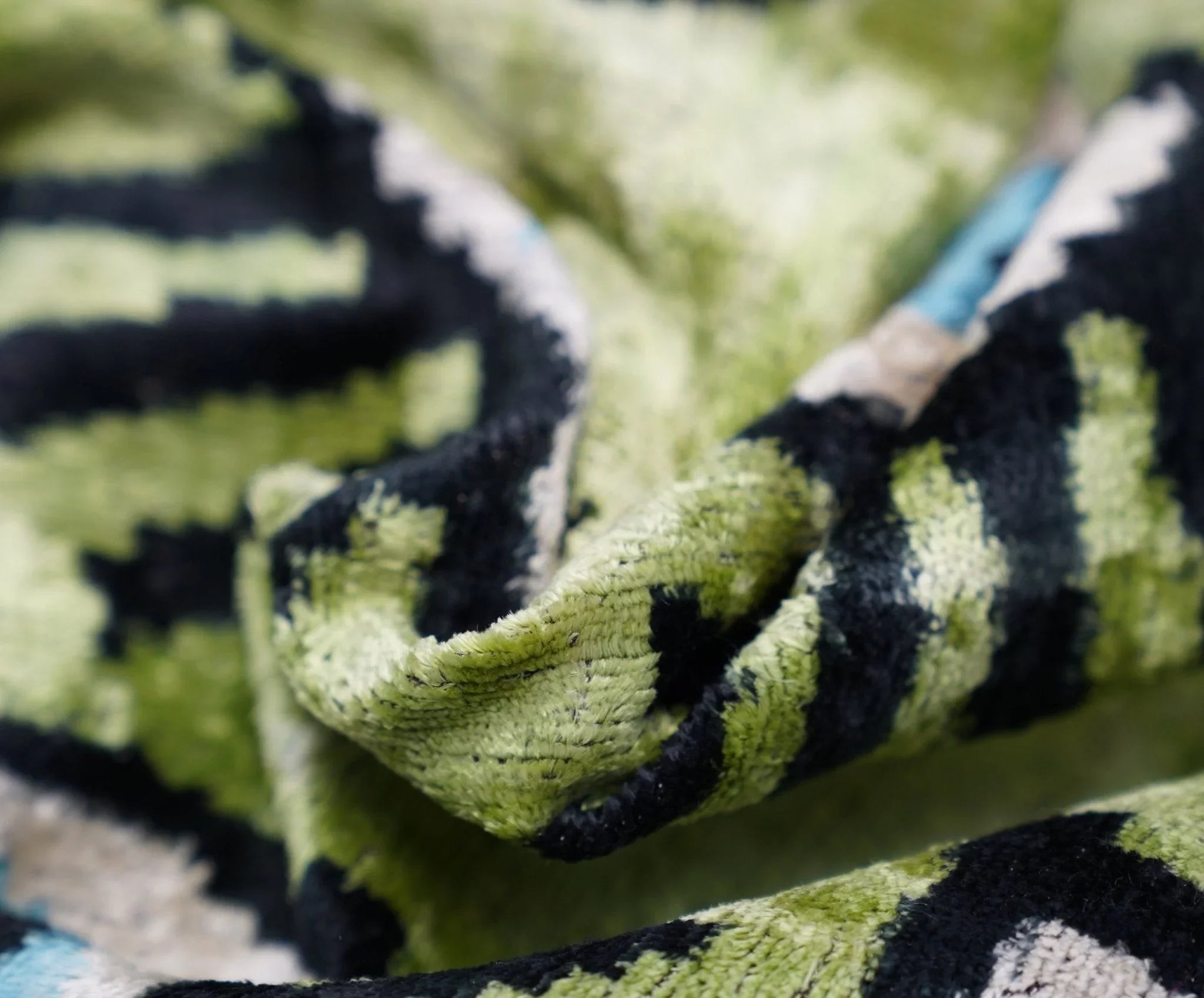 Canvello Luxury Green Smoke Olive Evil Eye Pillow for Couch - 16x16 Inch, back view - House Of Avana