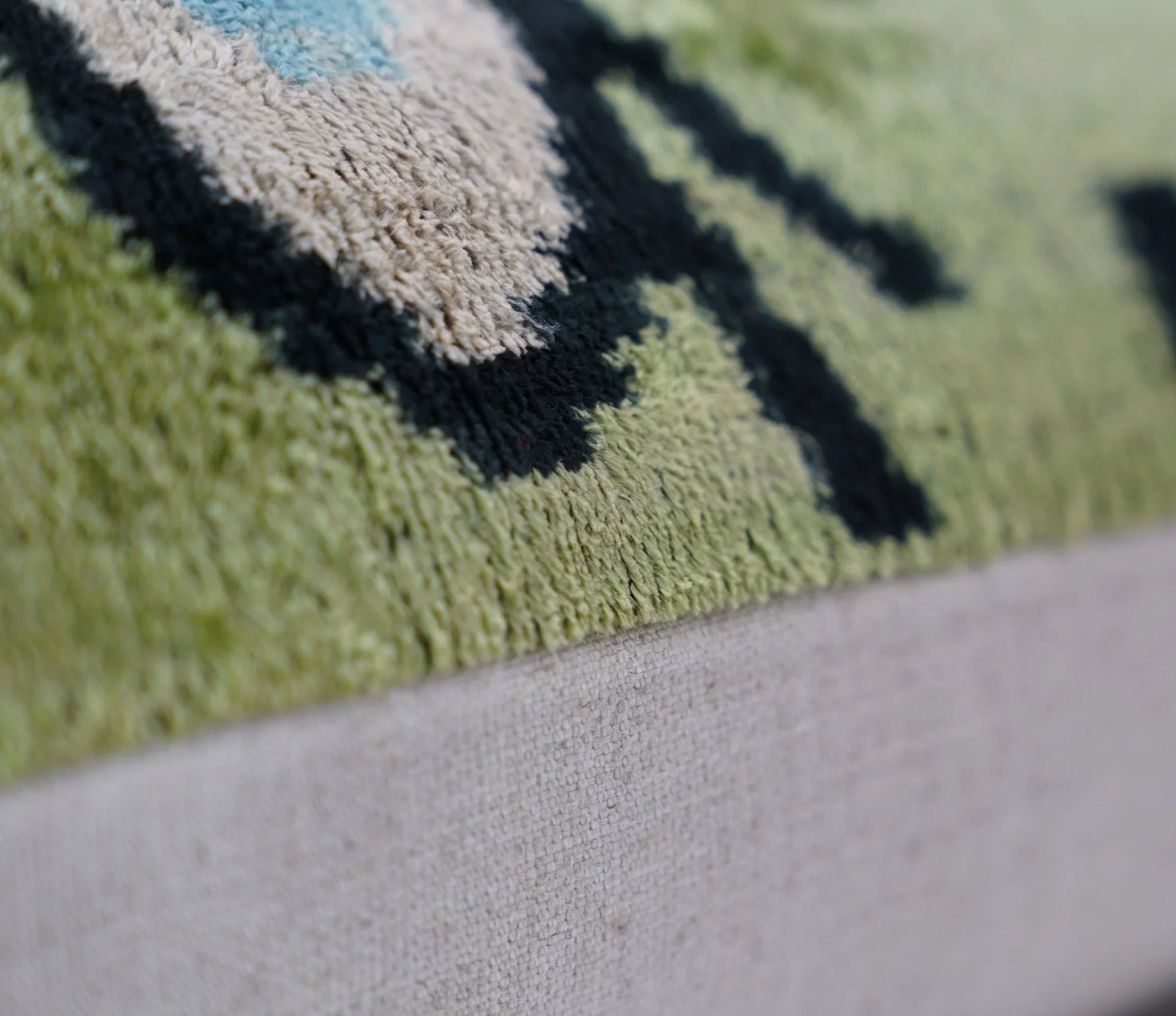 Canvello Luxury Green Smoke Olive Evil Eye Pillow for Couch| X in (40 X Cm), close-up view - House Of Avana