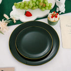 100pcs Golden Green Plastic Plate Cutlery Set - Christmas Decoration, Including 20 Dessert Plates, 20 Dinner Plates, 60 Silverware, Suitable for Weddings, Parties And Birthdays, Christmas Parties House Of Avana