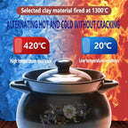 Blx Green Traditional Ceramic Stew Pot with Lid - High Temp Resistant, Non-stick, Easy Clean - Perfect... - House Of Avana