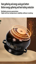 Blx Green Traditional Ceramic Stew Pot with Lid - High Temp Resistant, Non-stick, Easy Clean - Perfect... - House Of Avana