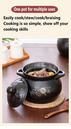 Blx Green Traditional Ceramic Stew Pot with Lid - High Temp Resistant, Non-stick, Easy Clean - Perfect... - House Of Avana