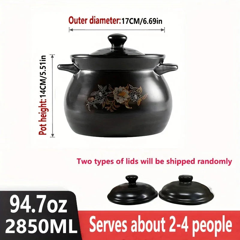 Blx Green Traditional Ceramic Stew Pot with Lid - High Temp Resistant, Non-stick, Easy Clean - Perfect... - House Of Avana