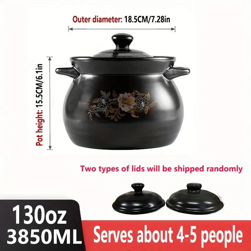 Blx Green Traditional Ceramic Stew Pot with Lid - High Temp Resistant, Non-stick, Easy Clean - Perfect... - House Of Avana