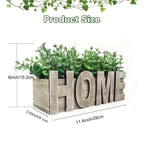 , Artificial Eucalyptus Potted Plant, Fake Green Plant with Wooden Pot for Spring Summer Gift Ideas,... - House Of Avana