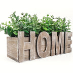 , Artificial Eucalyptus Potted Plant, Fake Green Plant with Wooden Pot for Spring Summer Gift Ideas,... - House Of Avana