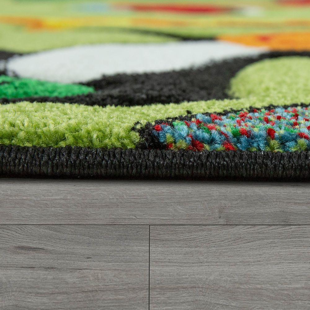 Kids Rug for Nursery Jungle Animals Green, back view - House Of Avana