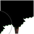 Scallop Embroidery Sateen Cotton Solid Table Cloth - Black PushpLinen