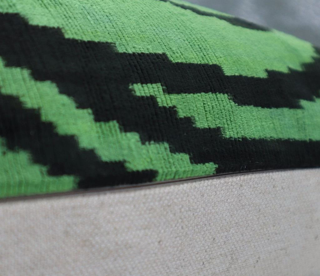 Canvello Decorative Green Throw Pillows for Couch - 16x24 in, angled view - House Of Avana